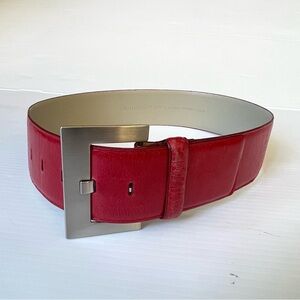 Another Line Genuine Red Leather Belt